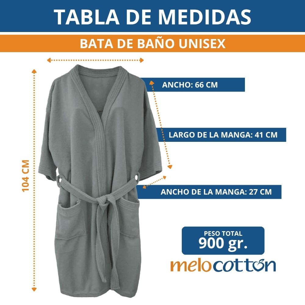 BATA DE BAÑO UNISEX.