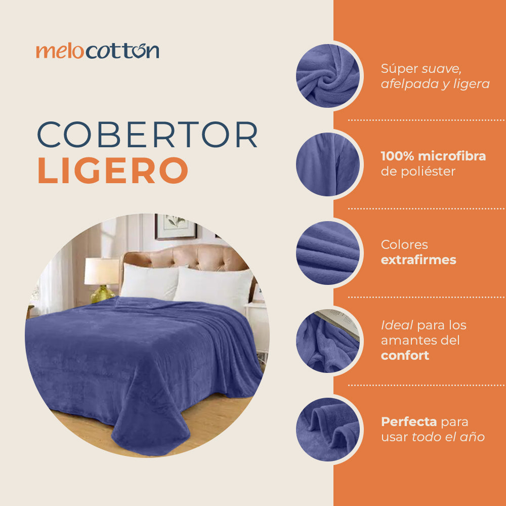 COBERTOR LIGERO LISO MATRIMONIAL.