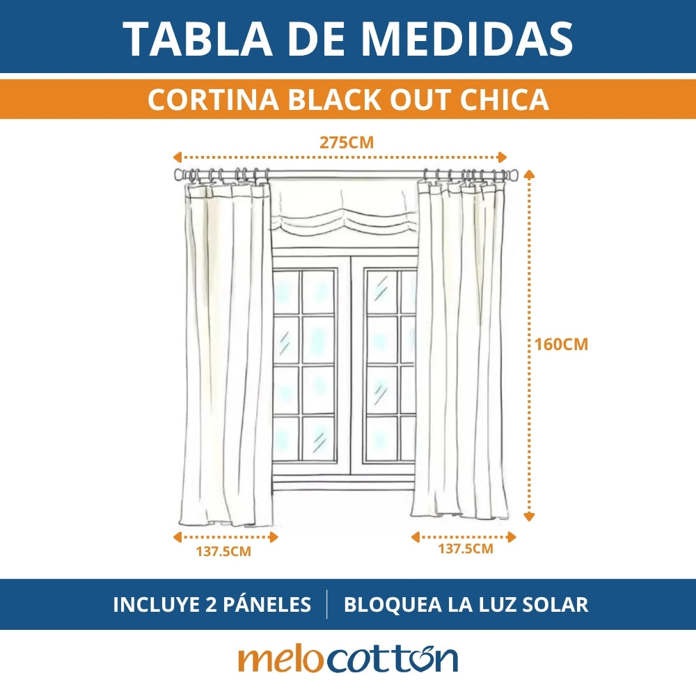 CORTINAS BLACKOUT 275X160 CM.
