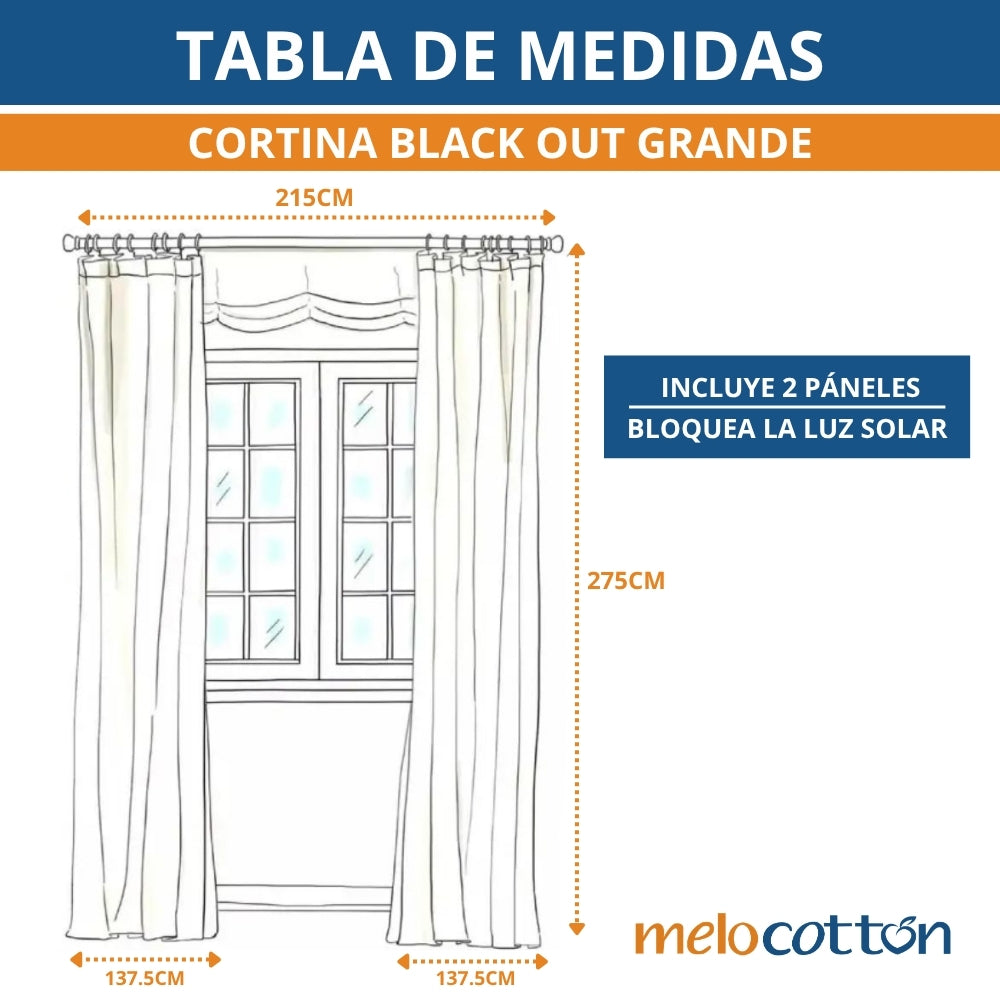 CORTINAS BLACKOUT 275X215 CM.