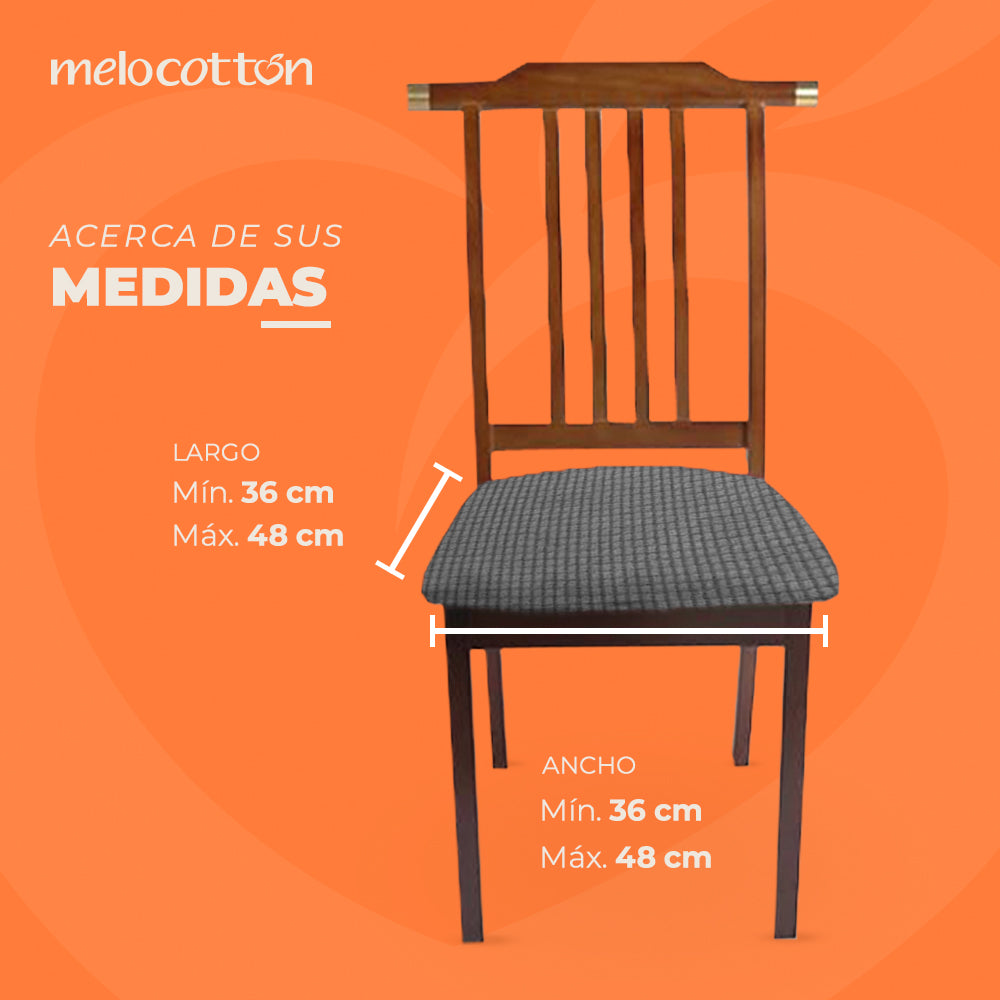 PACK DE 6 FUNDAS PARA ASIENTOS DE SILLAS.