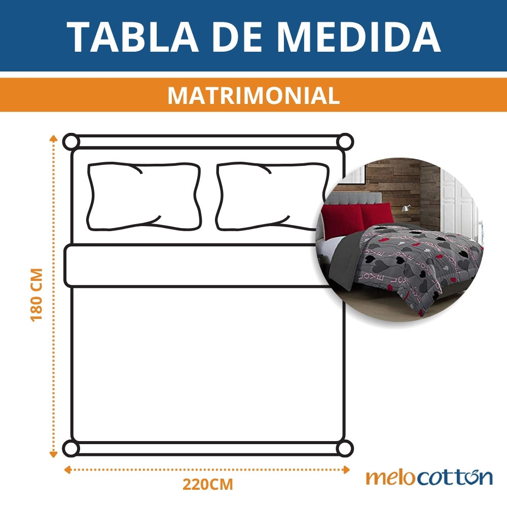 COBERTOR CON BORREGA MATRIMONIAL Y KING SIZE.