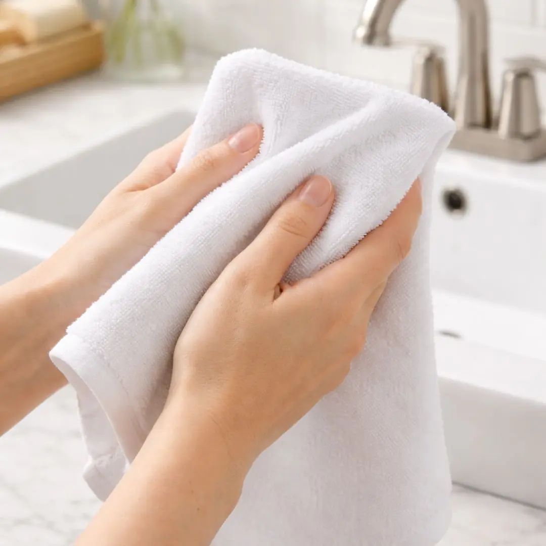 TOALLA DE MANOS BLANCAS HOTELERA.
